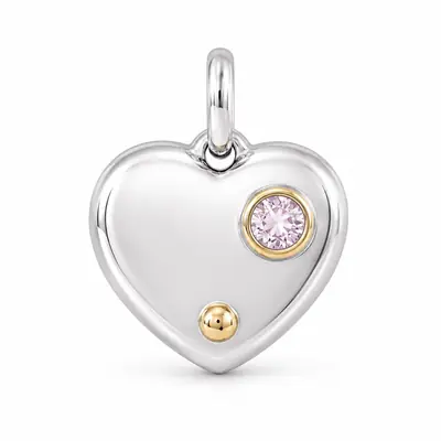 The Puffed Heart personalized BooBoos gemstone pet charm option