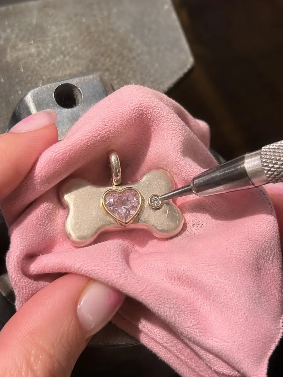 Made for collars at the BooBoos jewelry bench