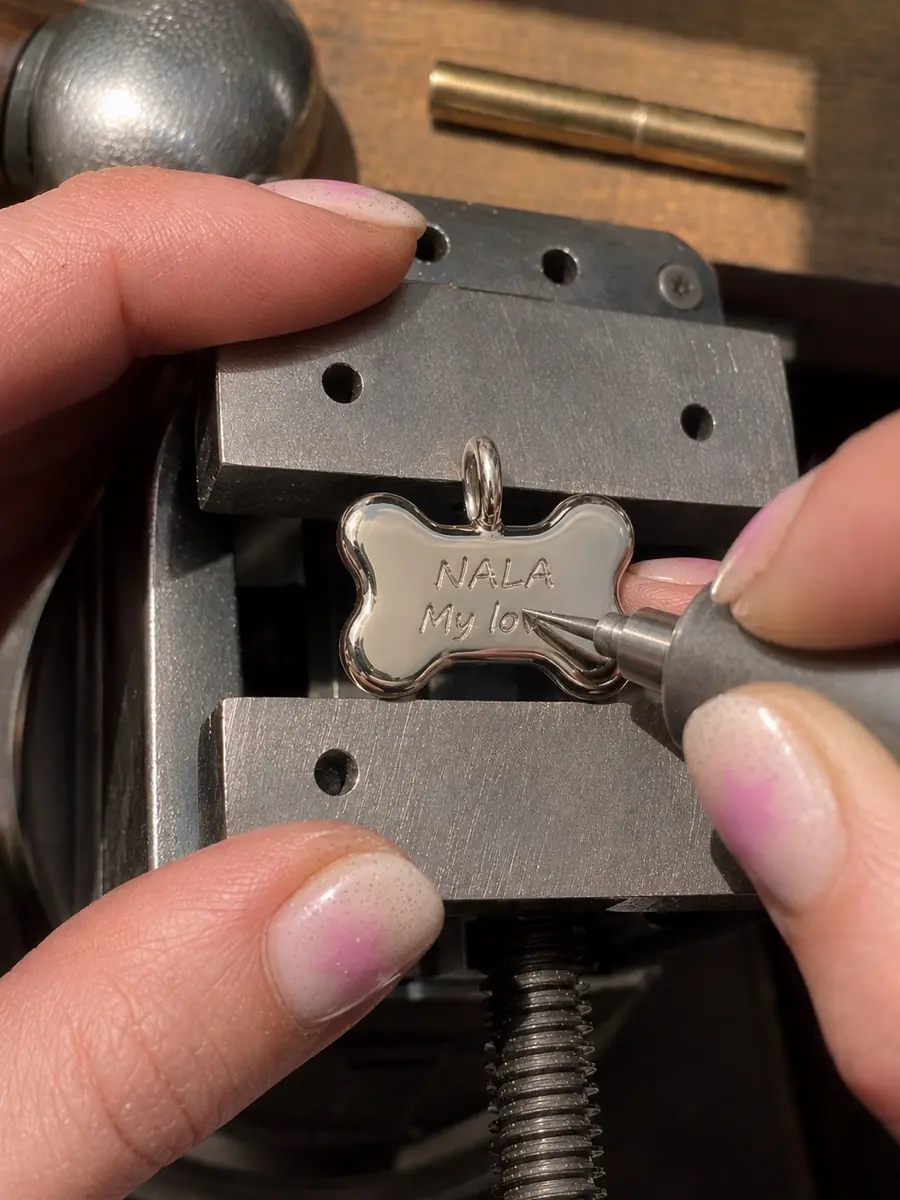 Engraved for them at the BooBoos jewelry bench