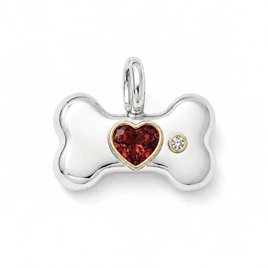 The Sweetheart Bone front charm close-up