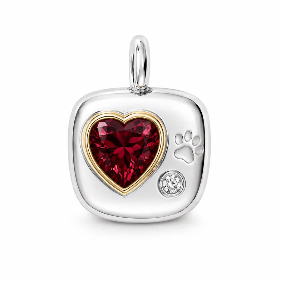 The Paw Print front charm close-up