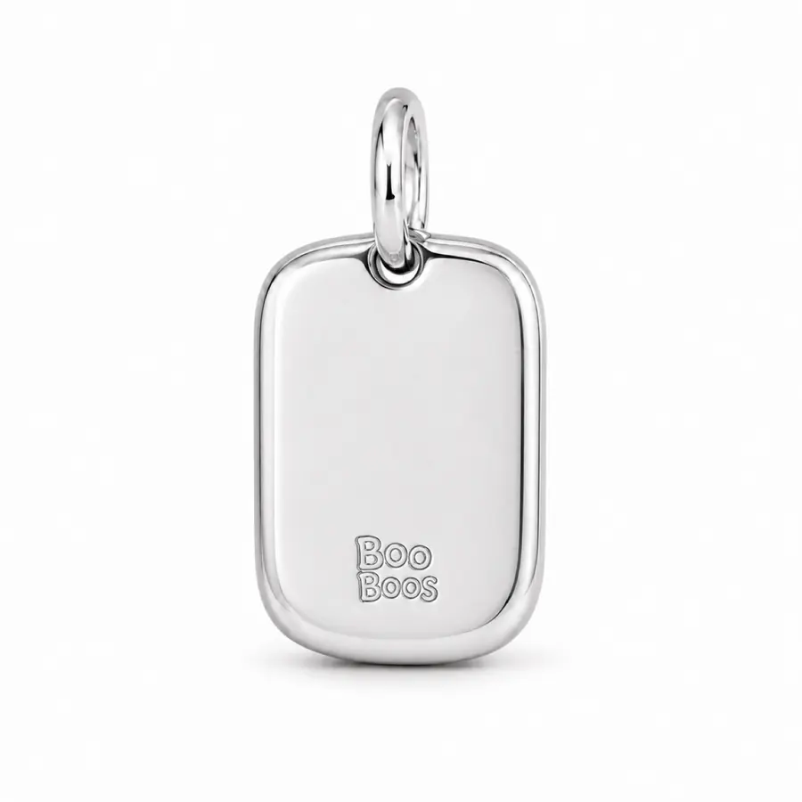 The Lucky Paw engraved back charm close-up
