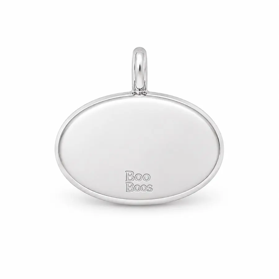 The Lover engraved back charm close-up